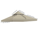 Yescom 10' x 10' Waterproof Gazebo Canopy Replacement Top 2-Tier