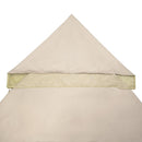 Yescom 10' x 10' Beige Gazebo Canopy Replacement Top 2-Tier