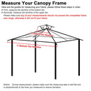 Yescom 2-tier Gazebo Replacement for 12x10 Frame