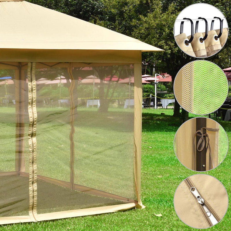 Yescom 11'x11' Ez Pop Up Canopy Gazebo Tent with Sidewalls Net