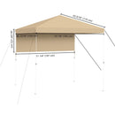 Yescom 6'x4' Grill Gazebo Replacement Canopy with Side