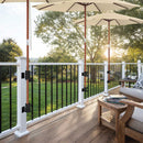 Yescom Patio Umbrella Mounting Brackets for Deck Railing (D2 5/16")