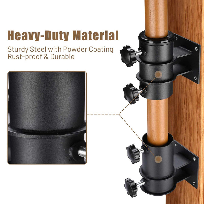Yescom Patio Umbrella Mounting Brackets for Deck Railing (D2 5/16")
