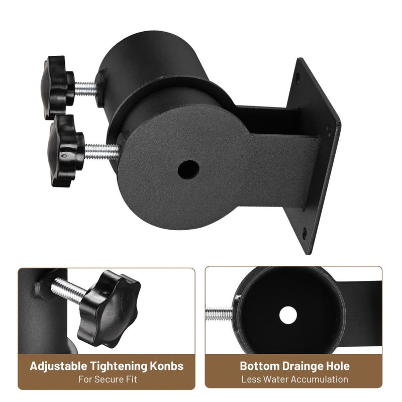 Yescom Patio Umbrella Mounting Brackets for Deck Railing (D2 5/16")