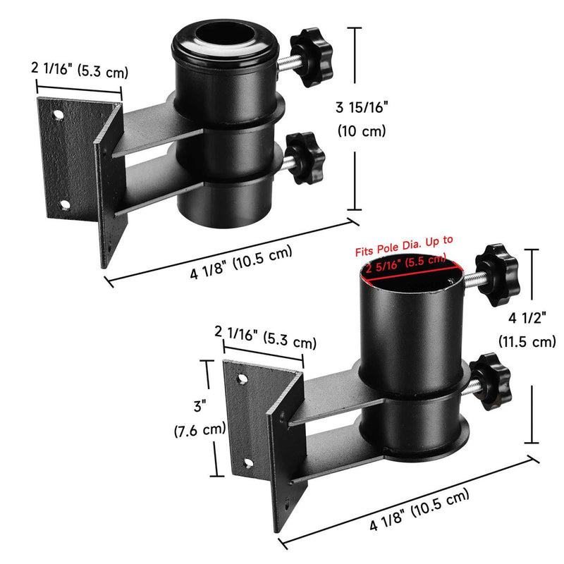 Yescom Patio Umbrella Mounting Brackets for Deck Railing (D2 5/16")
