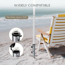 Yescom Galvanized Steel Beach Umbrella Anchor for Poles D1 7/16"