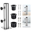 Yescom Stainless Steel Umbrella Mount to Deck/Dock/Concrete for 2 1/8"