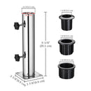 Yescom Stainless Steel Umbrella Mount to Deck/Dock/Concrete for 2 1/8"