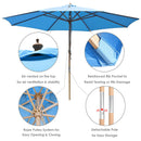 Yescom Battery-powered Umbrella Lights with Remote for 9-10ft 8-Rib(4.75ft)