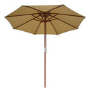 Yescom Custom Patio Umbrellas for Restaurant, Cafe - 9ft Wooden