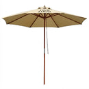 Yescom Custom Patio Umbrellas for Restaurant, Cafe - 9ft Wooden