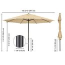 Yescom 13ft Outdoor Patio Market Garden Table Umbrella