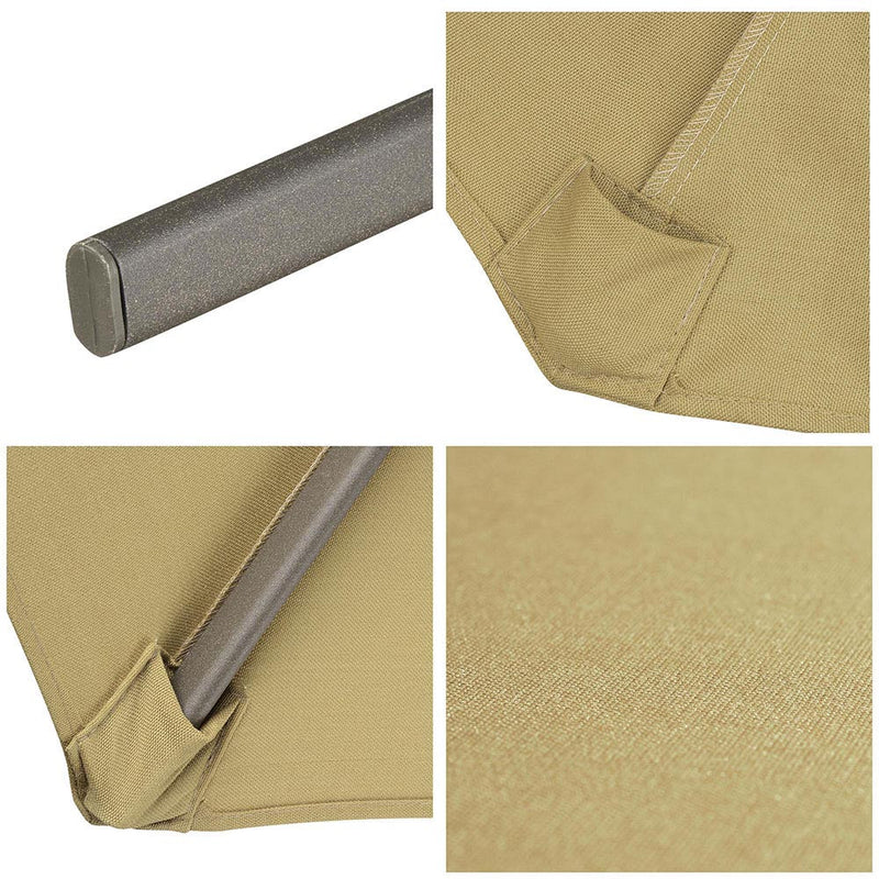 Yescom 9ft 8-Rib Patio Tilt Market Umbrella w/ 200gsm Canopy