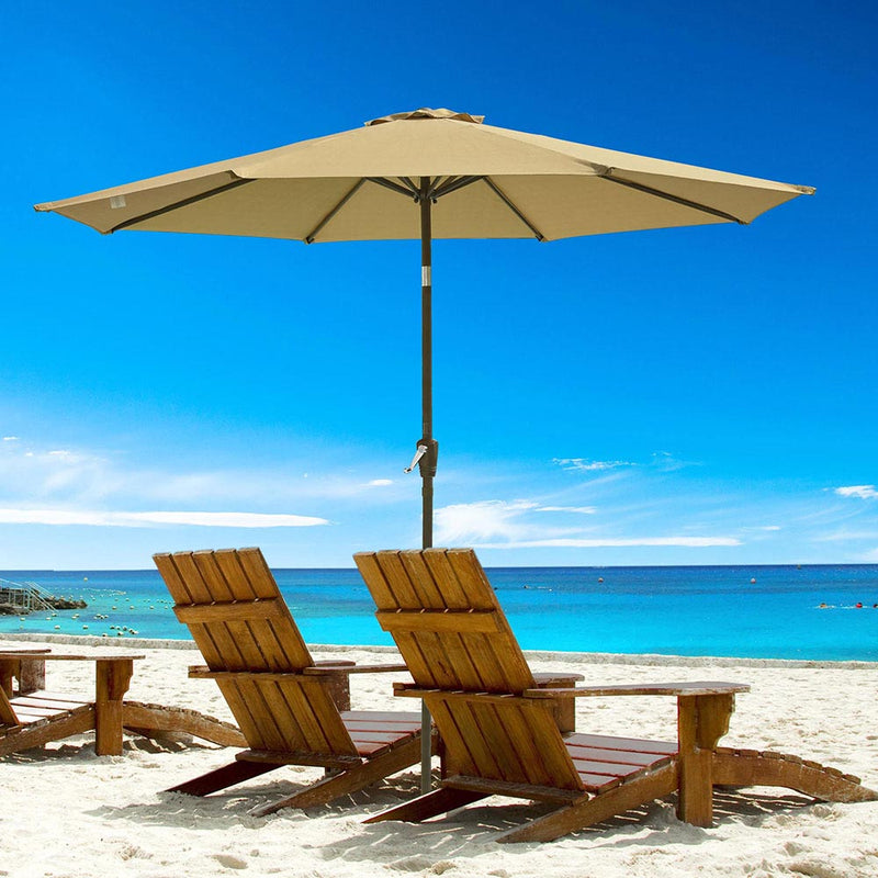 Yescom 9ft 8-Rib Patio Tilt Market Umbrella w/ 200gsm Canopy