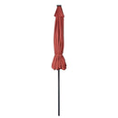 Yescom Tilt Outdoor Umbrella with Lights Solar Pool Umbrella 10 ft 8-Rib