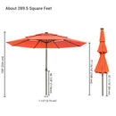 Yescom 11ft Prelit Umbrella 3-Tiered Patio Umbrella with Lights