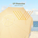 Yescom Fringe Beach Umbrella 6ft 8-rib with Anchor