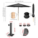 Yescom Battery-powered Umbrella Lights with Remote for 9-10ft 8-Rib(4.75ft)