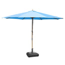 Yescom 13ft Wood Patio Umbrella with Base & Wheels