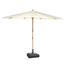 Yescom 13ft Wood Patio Umbrella with Base & Wheels