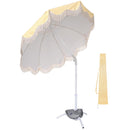 Yescom 6ft Fringe Patio Beach Umbrella with Weighted Base