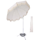 Yescom 6ft Fringe Patio Beach Umbrella with Weighted Base