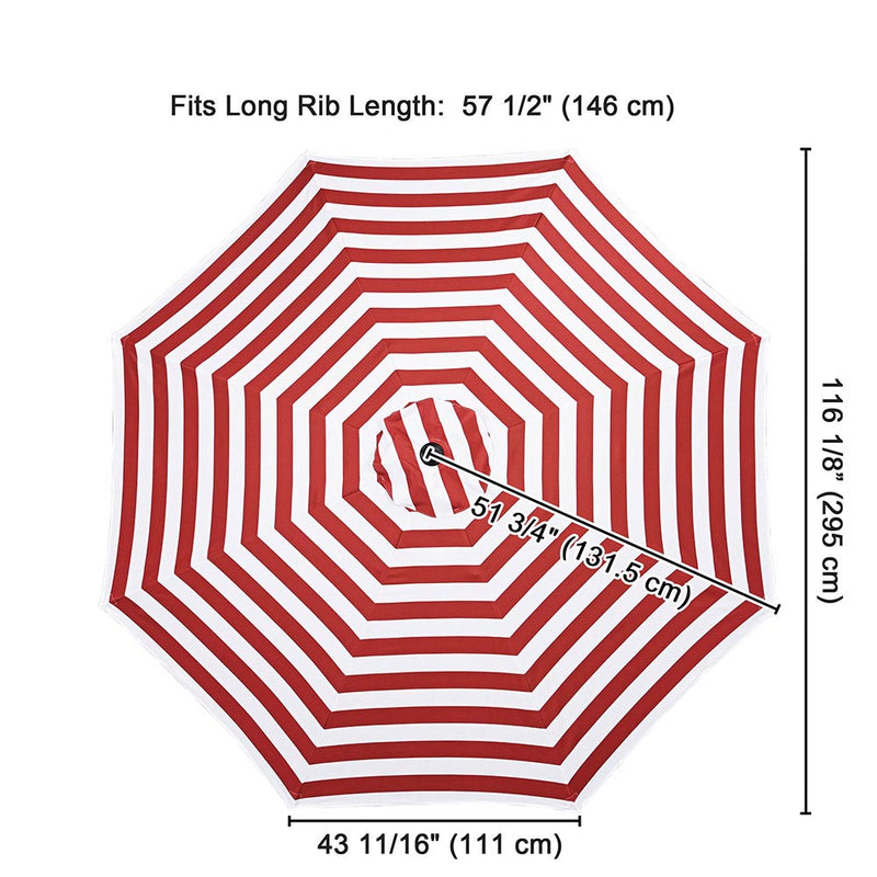 Yescom 10' Outdoor Market Umbrella Replacement Canopy