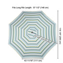 Yescom 10' Outdoor Market Umbrella Replacement Canopy