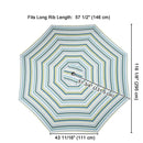 Yescom 10' Outdoor Market Umbrella Replacement Canopy