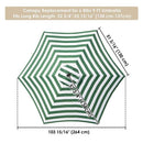 Yescom 9' 6-Rib Outdoor Patio Umbrella Replacement Canopy Multiple Colors by yescomusa