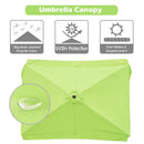 Yescom 10x6.5ft Canopy Replacement for Patio Rectangle Market Umbrellas
