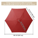 Yescom 9' 6-Rib Outdoor Patio Umbrella Replacement Canopy Multiple Colors by yescomusa