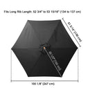 Yescom 9' 6-Rib Outdoor Patio Umbrella Replacement Canopy Multiple Colors by yescomusa