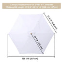 Yescom 9' 6-Rib Outdoor Patio Umbrella Replacement Canopy Multiple Colors by yescomusa