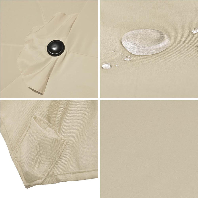 Yescom Umbrella Replacement Canopy 15x9ft 12-Rib Rectangle