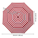 Yescom 9' Outdoor Patio Umbrella Replacement Canopy 3-Tiered 8-Rib