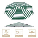 Yescom 10' Outdoor Patio Umbrella Replacement Canopy 3-Tiered 8-Rib