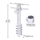 Yescom Beach Umbrella Anchor for Poles D1 1/4"