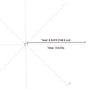 Yescom Battery-powered Umbrella Lights with Remote for 9-10ft 8-Rib(4.75ft)