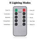 Yescom Solar Umbrella Lights with Remote for 9-10ft 8-Rib (4.75ft)