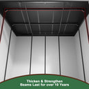 [07X10FT] Alora Heavy-Duty Weather-Resistant Polypropylene Storage Shed With Floor And Reinforced Steel Frame (SAK67455) by SAKSBY WHOLESALE