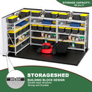 [07X10FT] Alora Heavy-Duty Weather-Resistant Polypropylene Storage Shed With Floor And Reinforced Steel Frame (SAK67455) by SAKSBY WHOLESALE