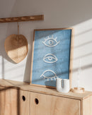 Blue evil eyes