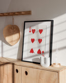 Red Hearts Card