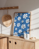 Abstract white daisies