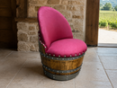 Whiskey & Wine Barrel Half-Barrel Table Set — 2 Chairs