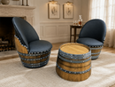 Whiskey & Wine Barrel Coffee Table Set — 2 Chairs