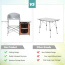 Foldable Outdoor BBQ Portable Grilling Table With Windscreen Bag by LJGDeals