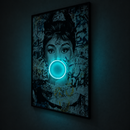 Audrey Hepburn Bubble Gum LED Painting