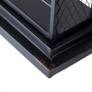 Floating Wine Bar Shelf With Glass Holder And Display Shelves - Black by HouseOfZazla